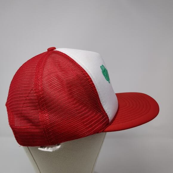 Fitzgeralds Snapback Rope Trucker Hat Red One Size Colorblock Mesh Back - Picture 5 of 9